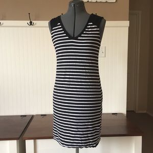 Banana Republic Black & White Jersey Dress, M